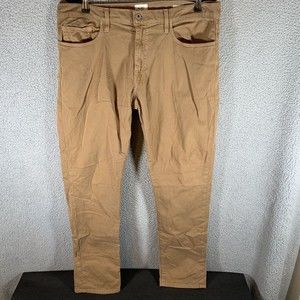 Flint And Tinder 365 Pant Mens 34x33 Slim Fit Classic Stretch Cotton Khaki Chino